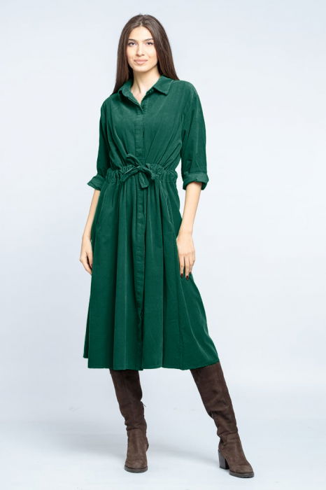 Rochie Catifea Reiată Shopika | Stil Casual Chic