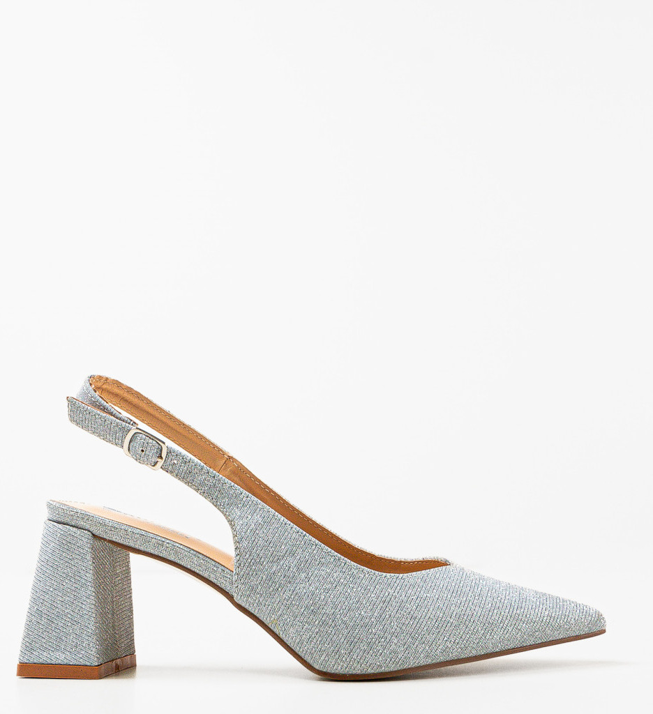 Pantofi Dama Terminak Argintii Eleganți - imagine 4