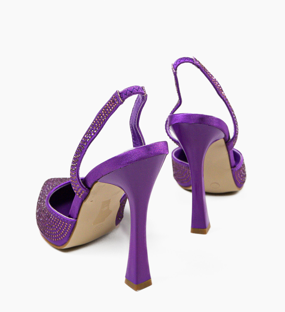Pantofi cu Toc Mov Eleganți pentru Femei - imagine 7