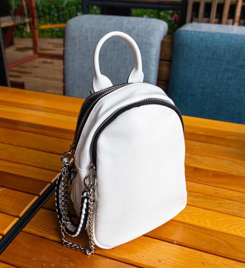 Rucsac Dama Merfa Alb Depurtat - Stil Urban