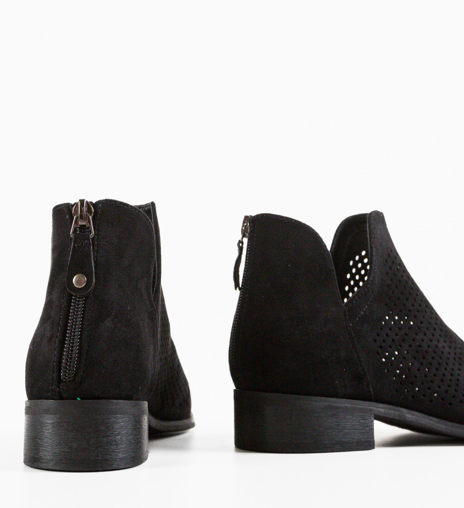 Botine Dama Felt Negre - Eleganță și Stil - imagine 7