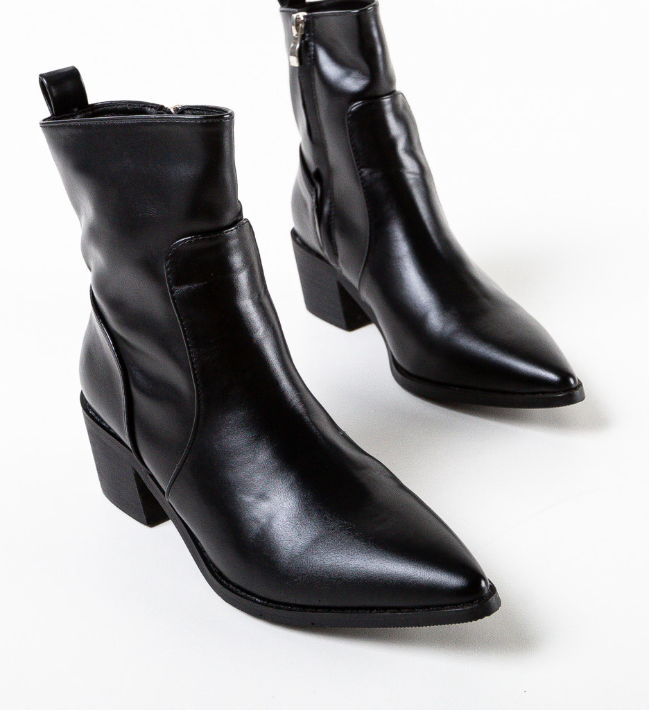 Botine Dama Oreb Negre - Eleganță și Confort - imagine 5