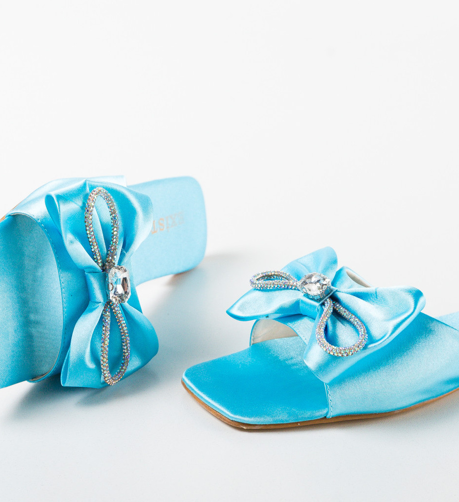 Papuci Dama Albastre Tixe - Confort și Stil - imagine 6