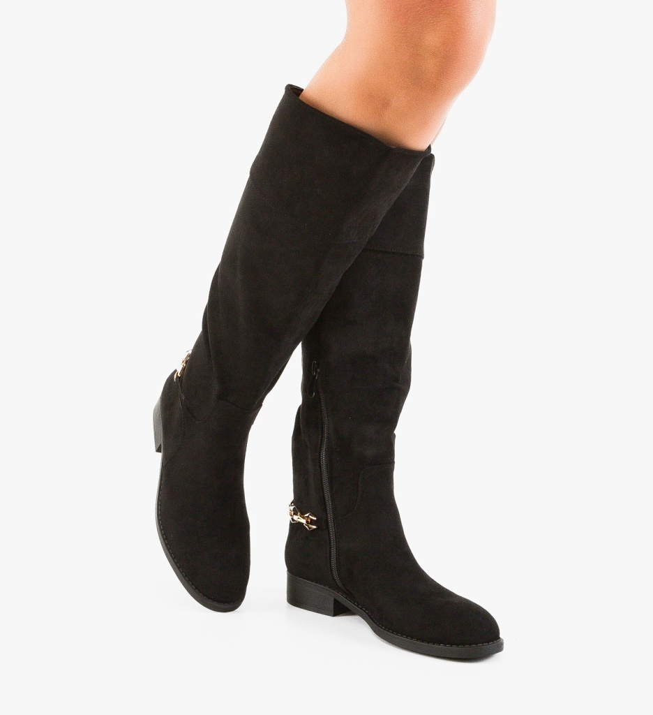Cizme Dama Karge Negre Depurtat - Stil & Confort - imagine 5