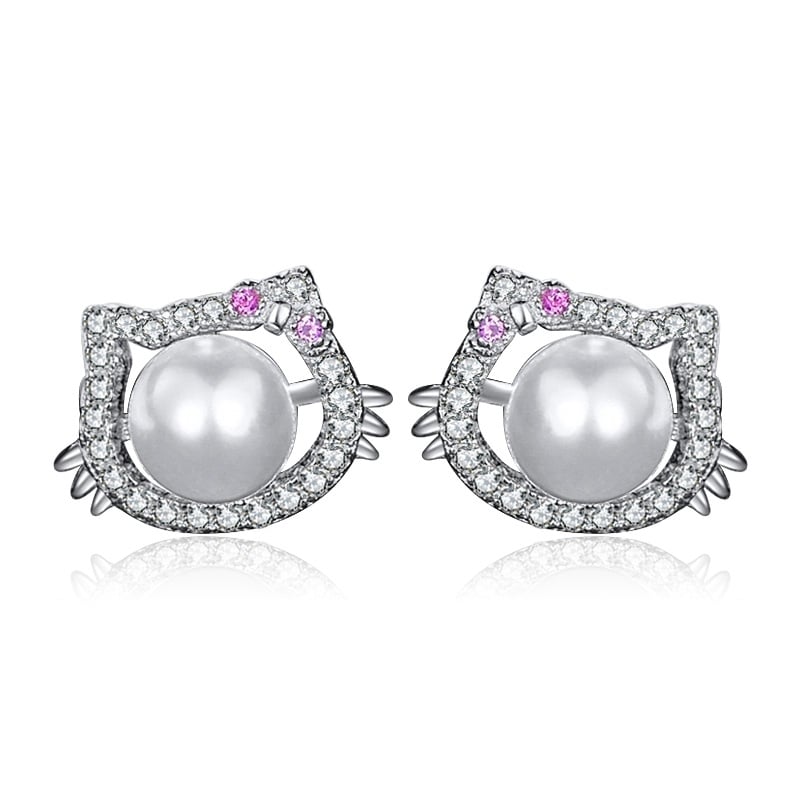 Cercei Pisica Argint Delis | Design Elegant