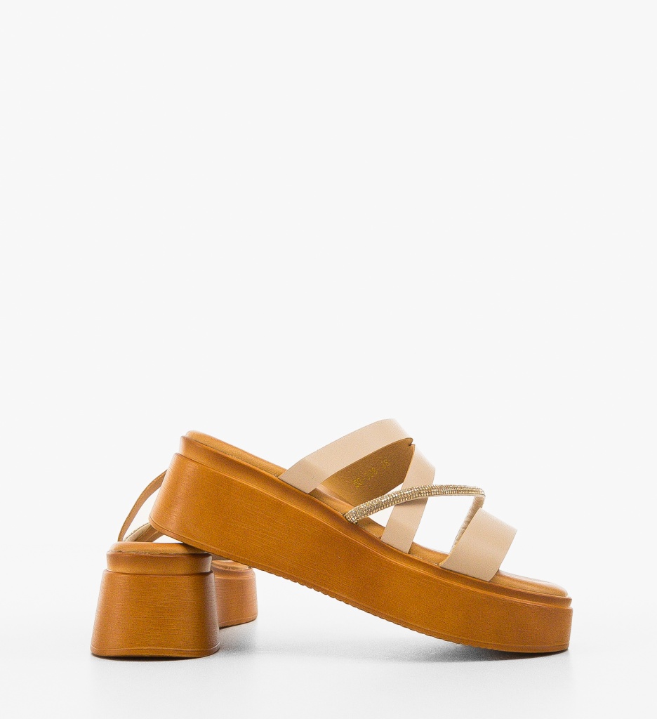 Papuci Dama Kittum Bej | Confort și Eleganță - imagine 4