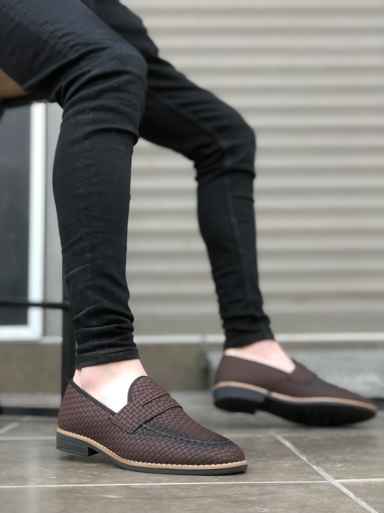 Mocasini Barbati Piele Eco Maro - Confort Premium