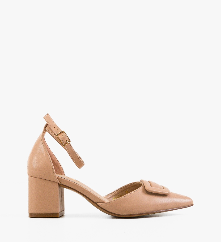Pantofi cu Toc Rohan Nude | Eleganți & Versatili - imagine 4