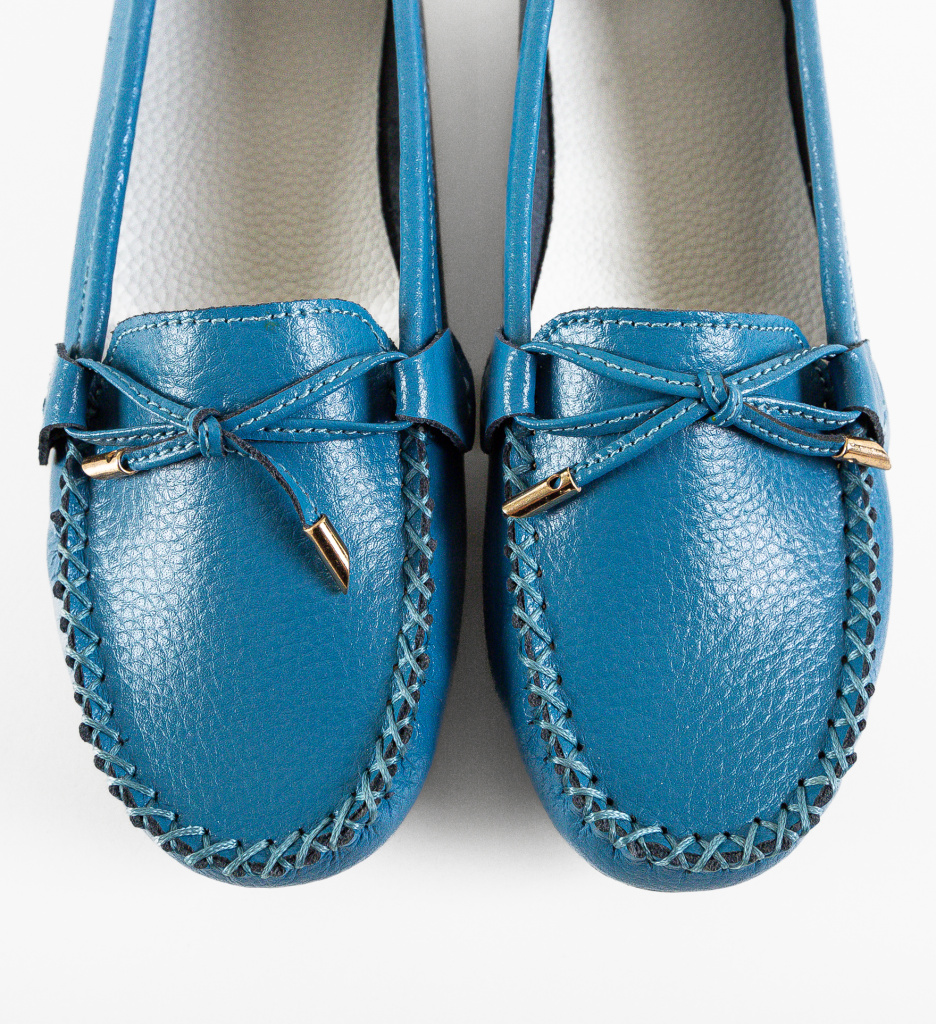 Pantofi Casual Zanetti Albastri - Confort Stil - imagine 7