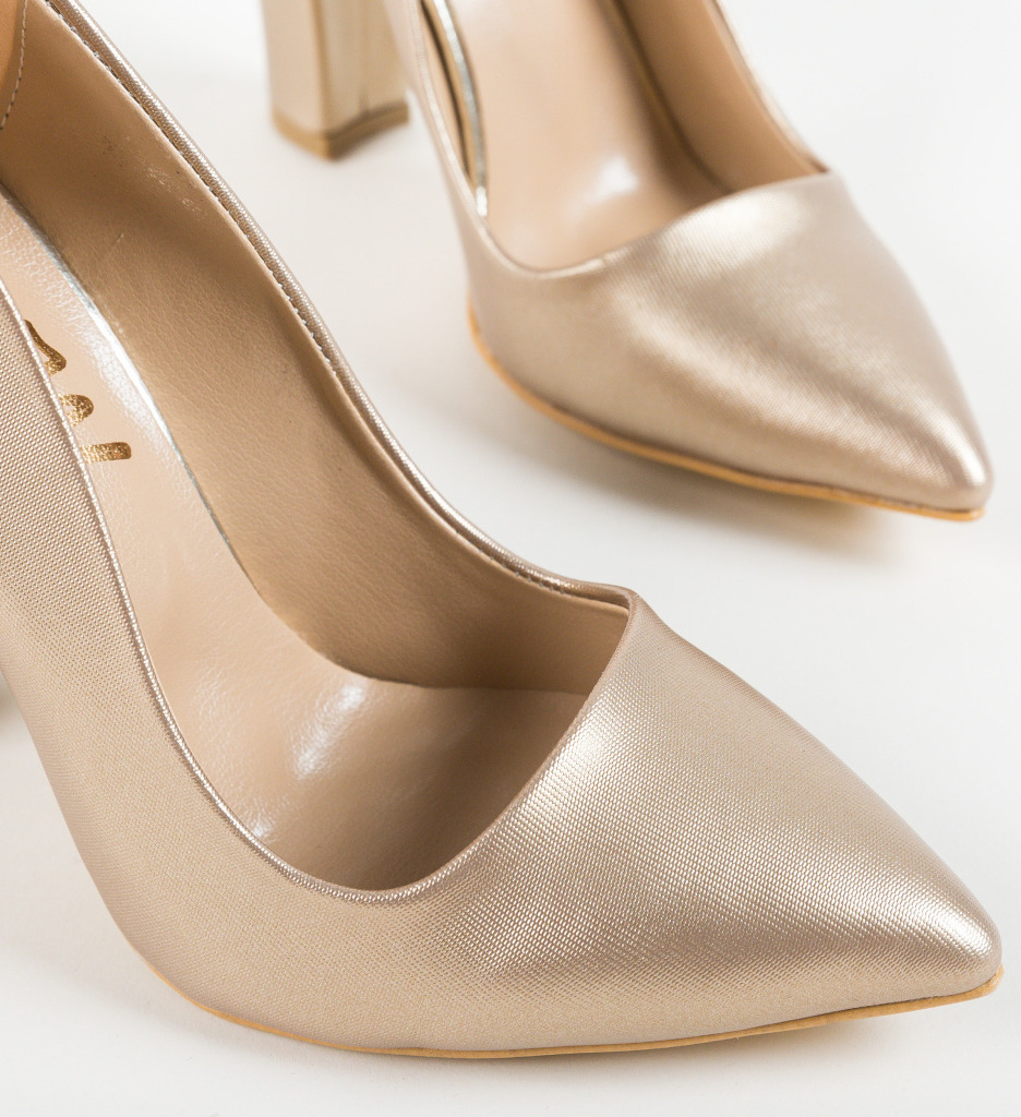 Pantofi Sunshine Aurii - Eleganță Premium - imagine 5