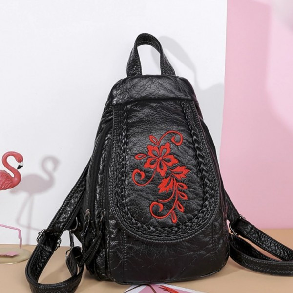 Rucsac Dama E-LY GT367 Negru, Piele Ecologica - imagine 5