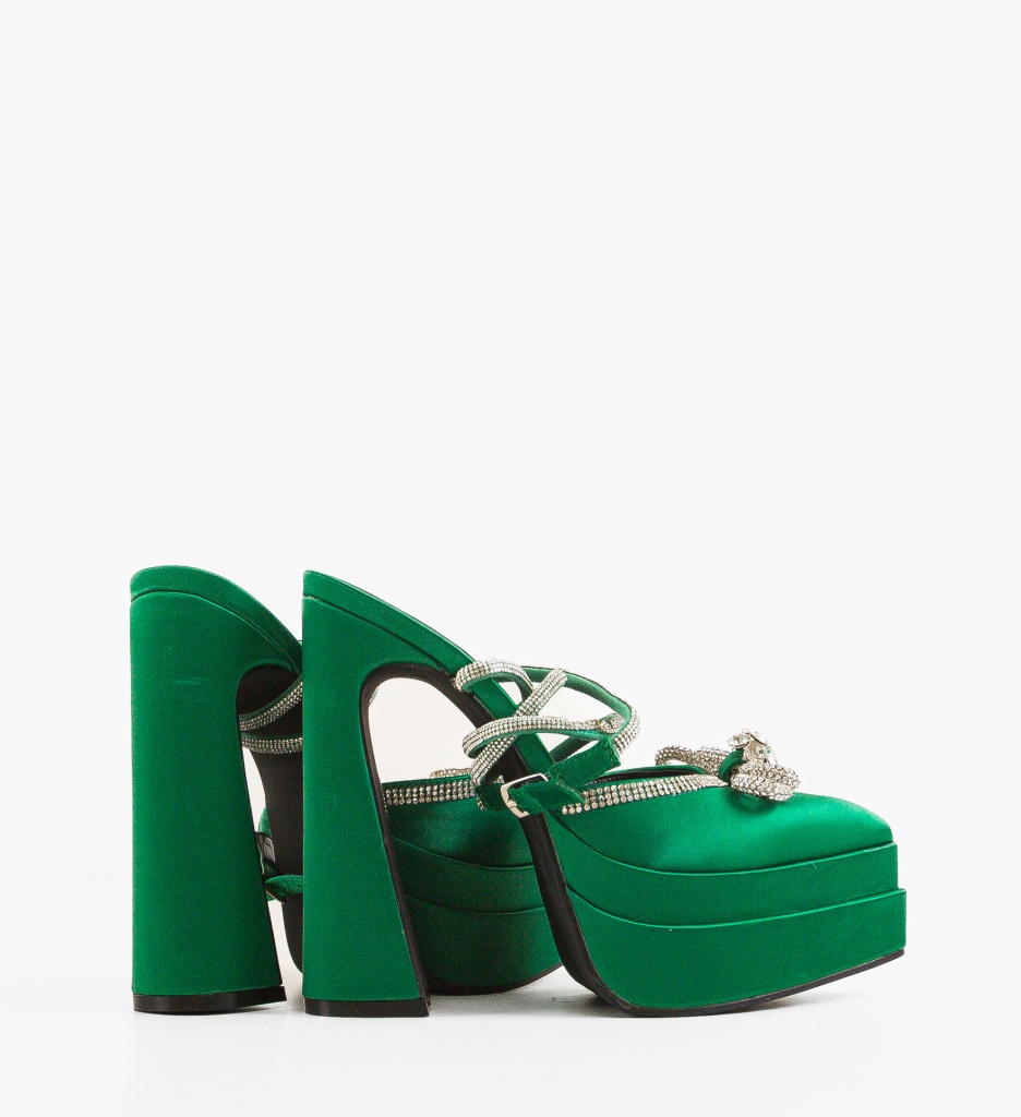 Pantofi Keira Verzi cu Toc - Eleganță și Stil - imagine 3