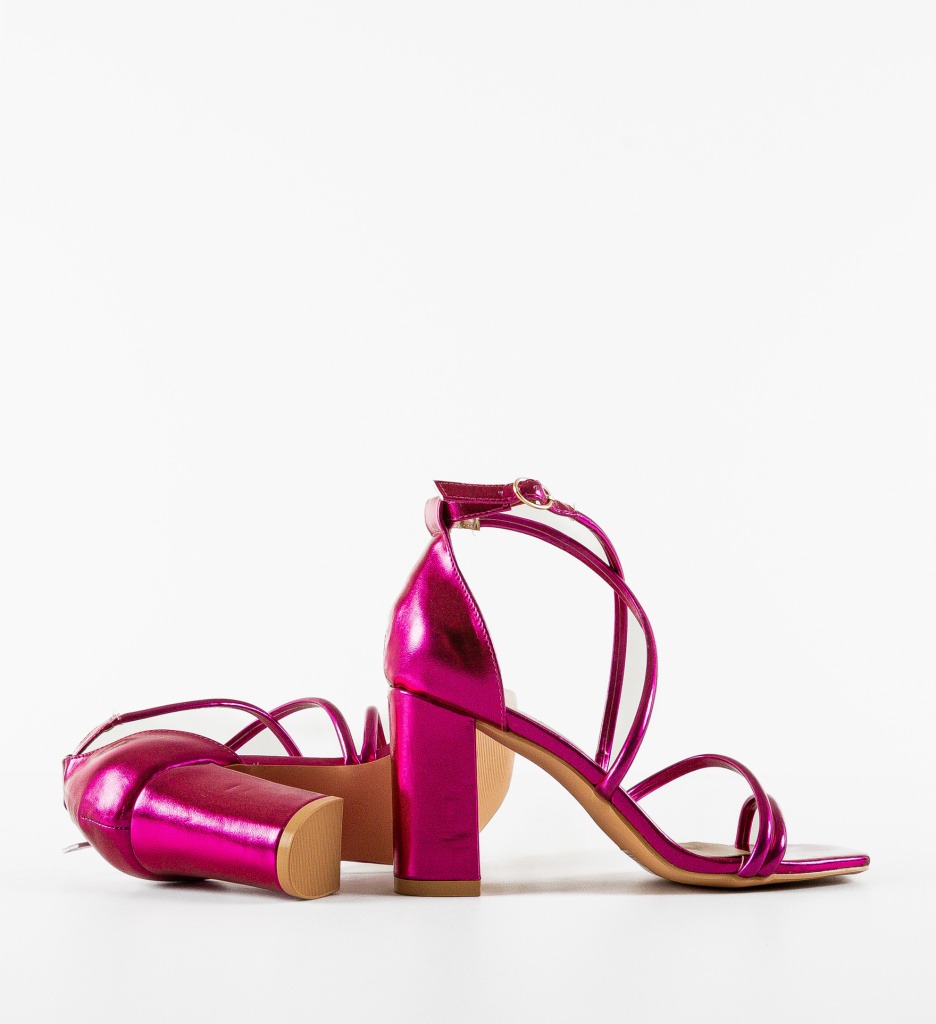 Sandale Toc Fuchsia Mies | Look Îndrăzneț - imagine 6