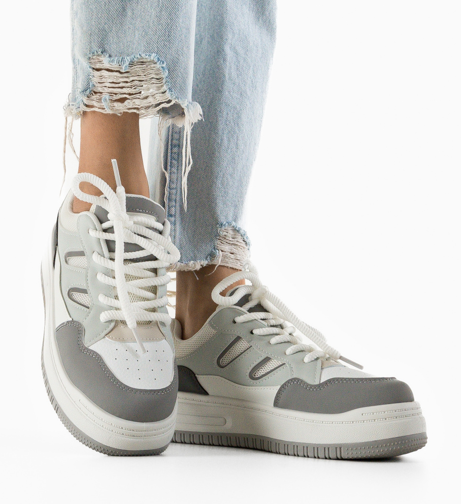 Sneakers Dama Goffe Gri | Confort Zilnic