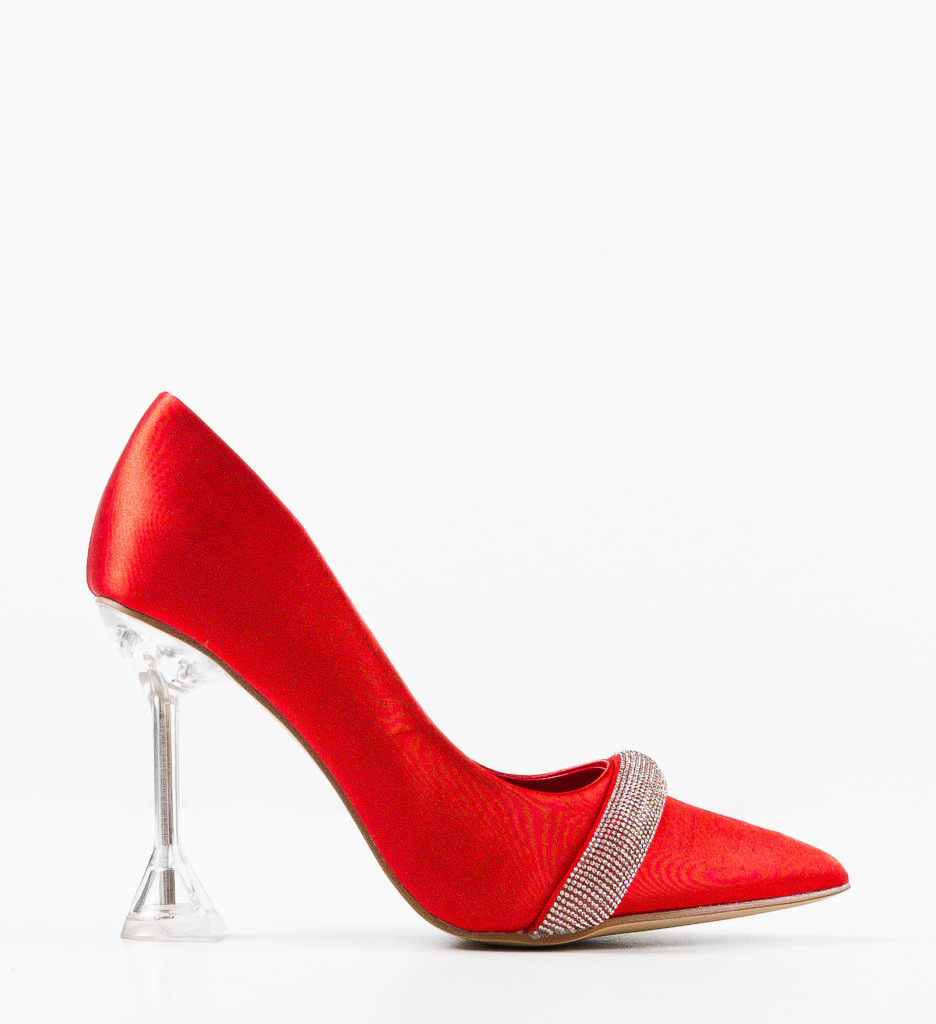 Pantofi Dama Rosii cu Toc | Eleganță și Stil - imagine 5