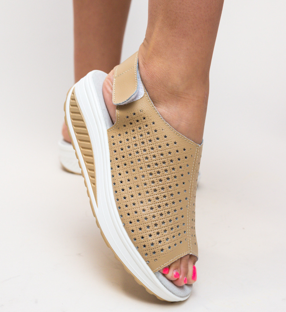 Sandale Platforme Bej - Stil si Confort - imagine 5