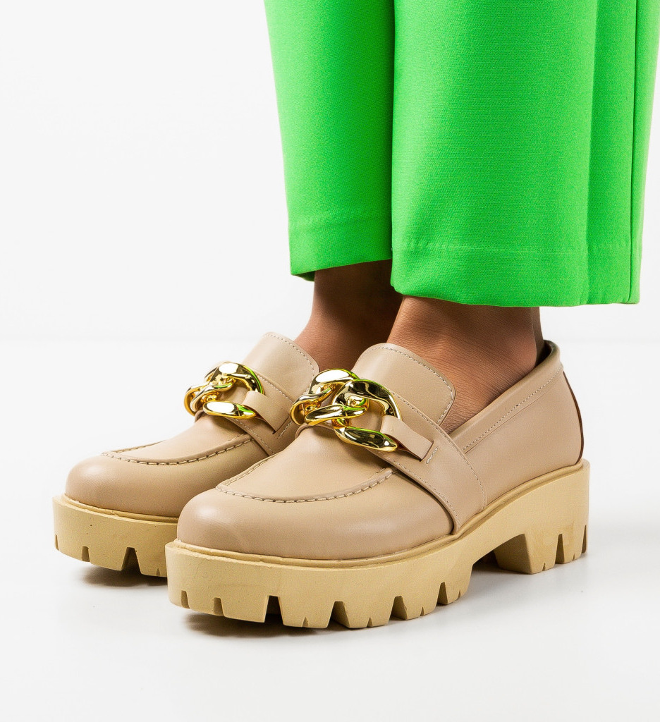Pantofi Casual Dama Gely Bej | Confort - imagine 3