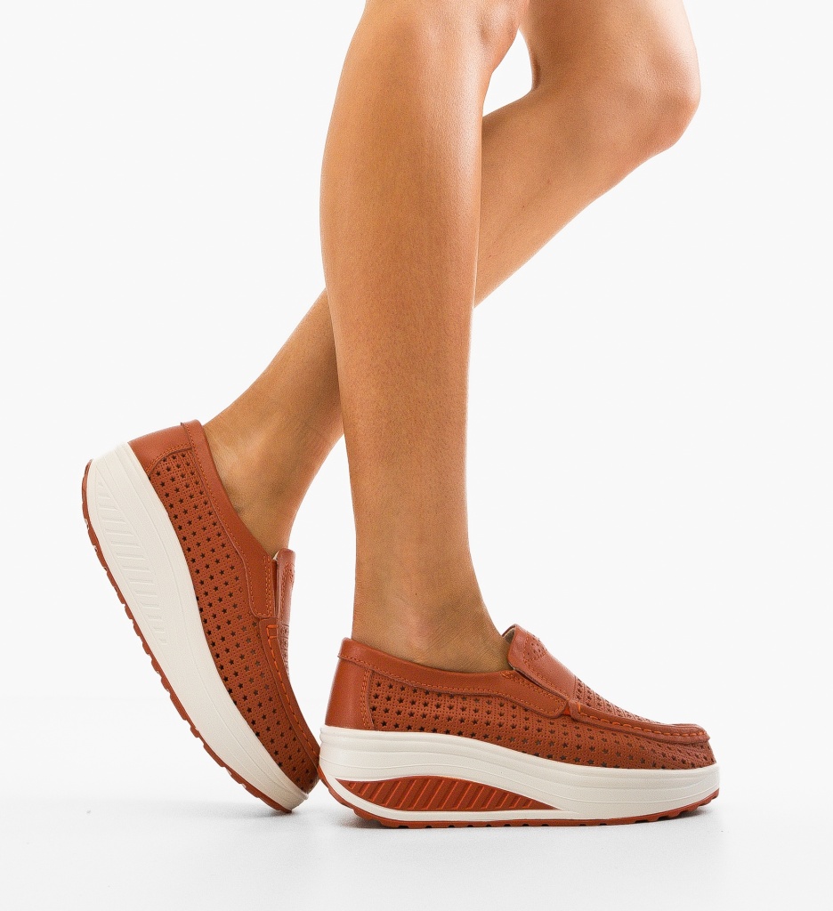 Pantofi Casual Portocalii Confort Bicaz