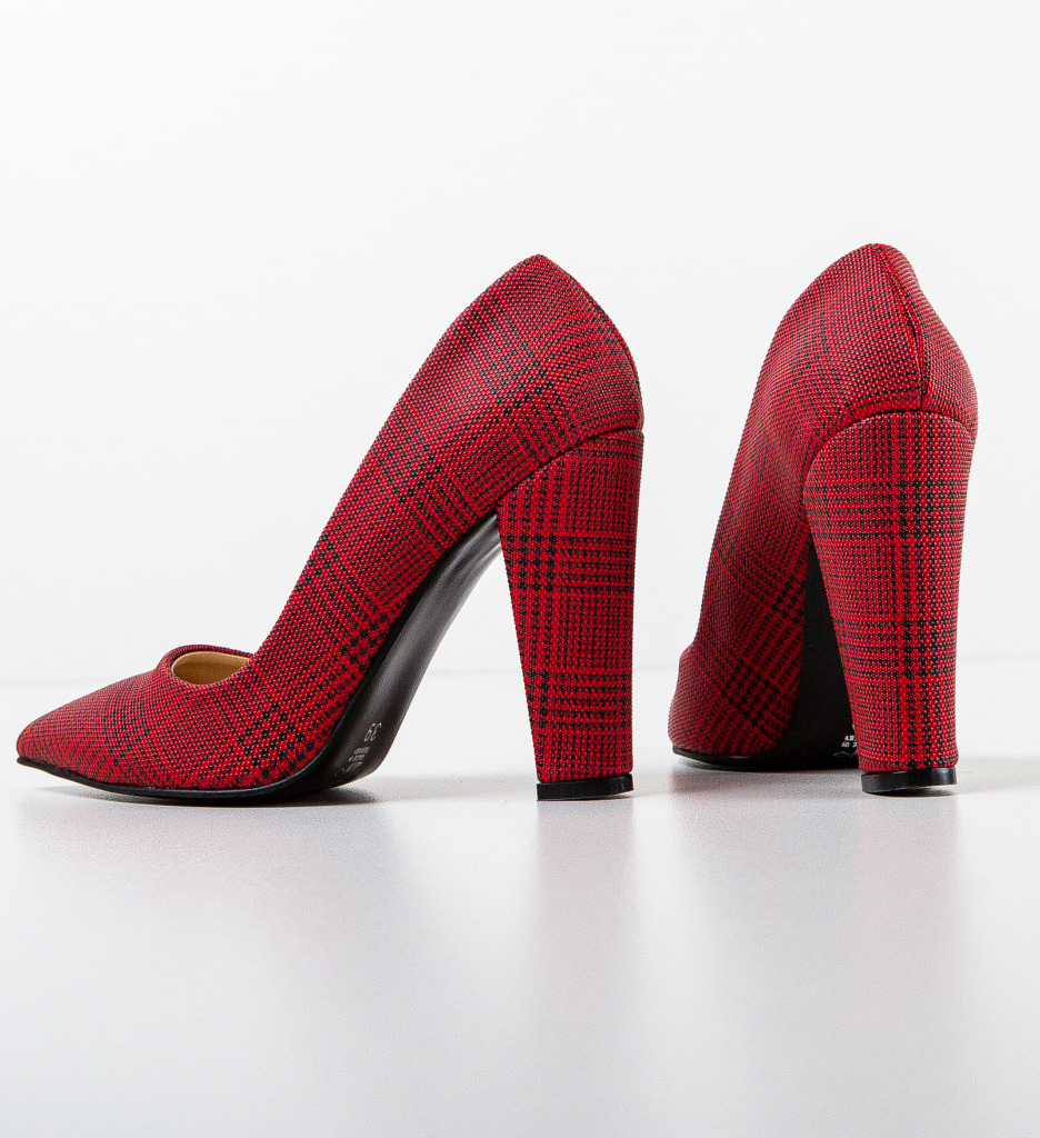 Pantofi cu Toc Rosii Splash - Eleganță Asigurată - imagine 7