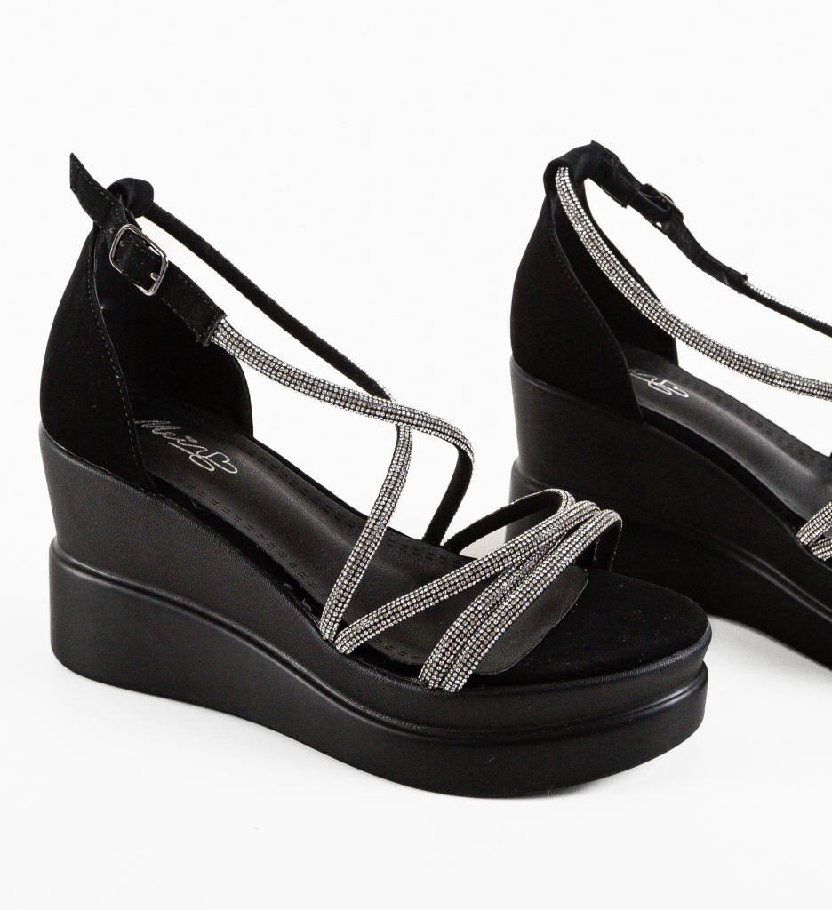 Platforme Dama Gracelyn Negre | Eleganță și Confort - imagine 6