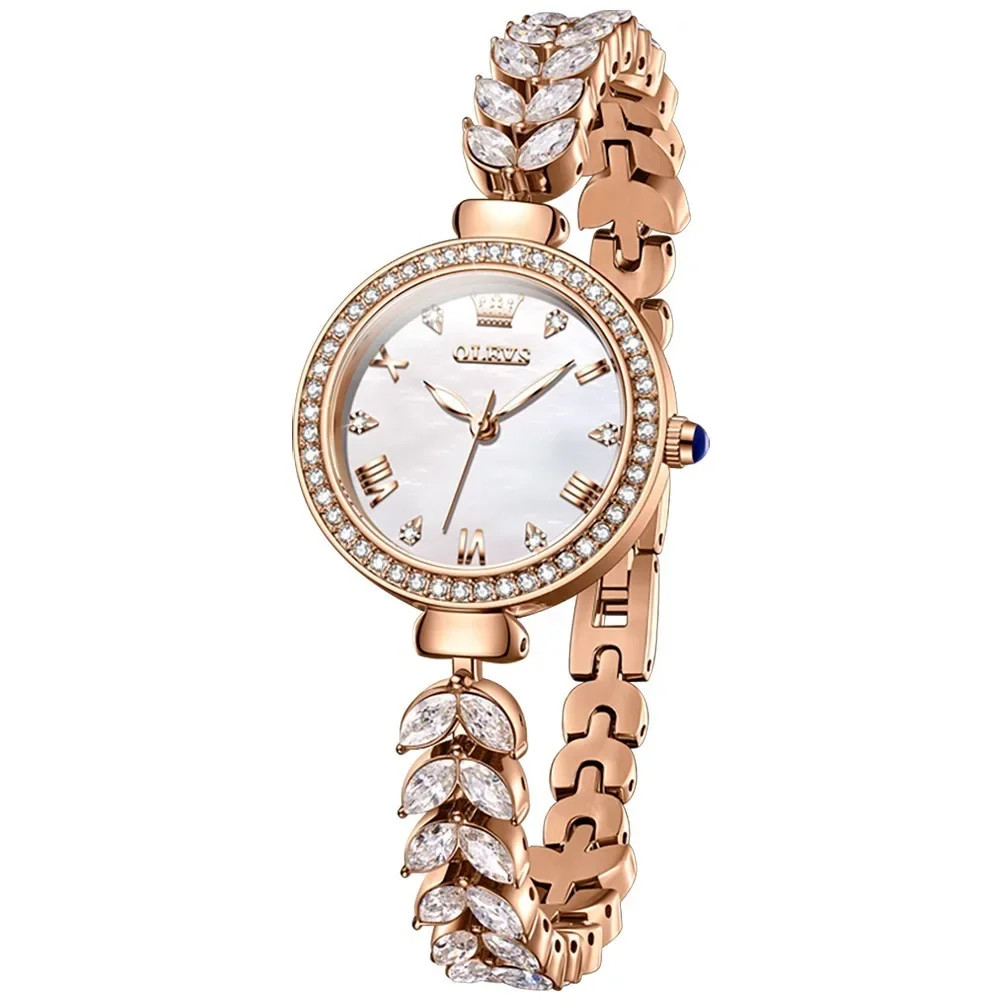 Ceas de dama Olevs CS1613, otel inoxidabil, rose gold