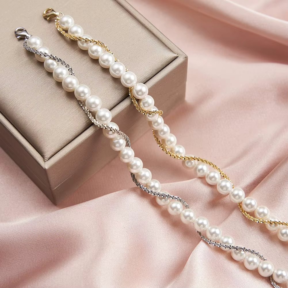 Bratara argint 925 Zhuhai JW1713, perle naturale, rodiu - imagine 3