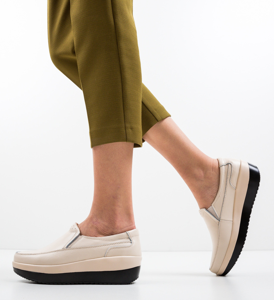 Pantofi Freeman Bej - Confort și Eleganță Casual - imagine 3
