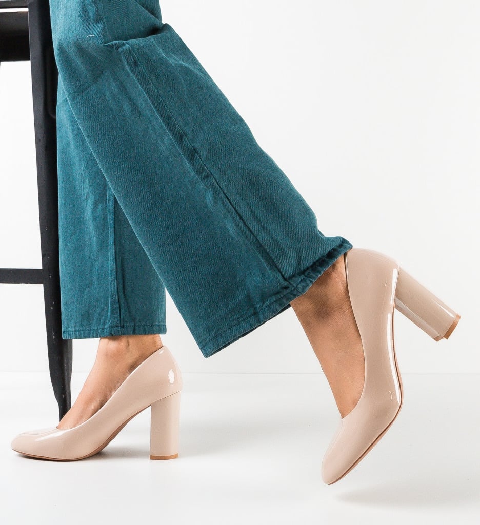Pantofi William Bej Eleganți cu Toc - Confort și Stil - imagine 4