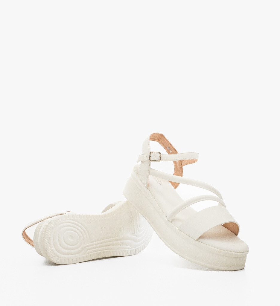 Sandale Dama Albe Elegante și Confortabile - imagine 6