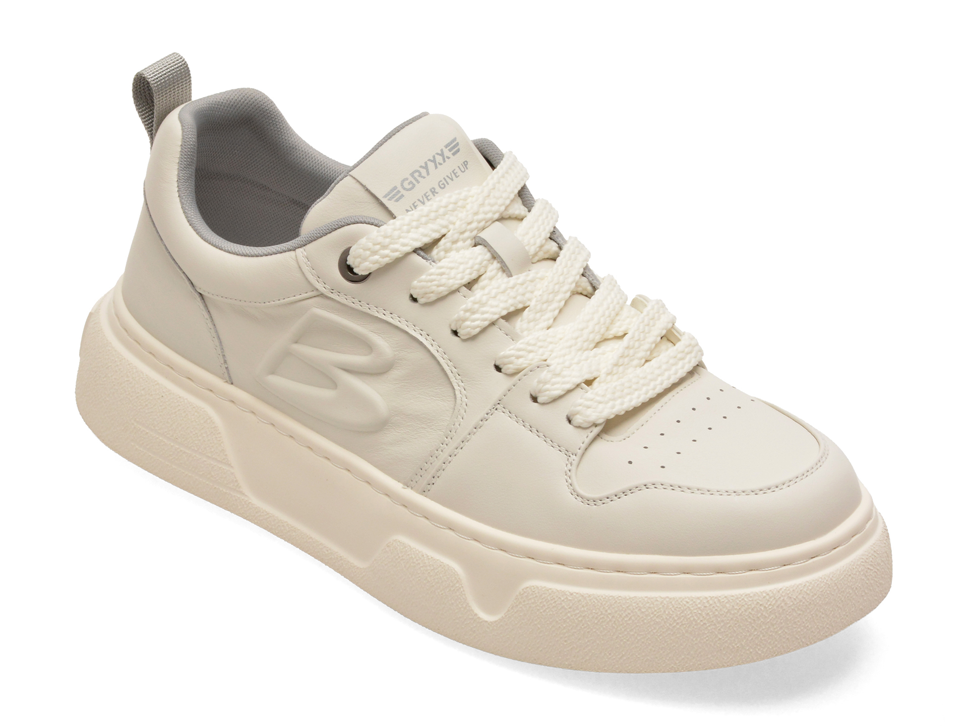 Pantofi Sport GRYXX Barbati Piele Naturala Albi