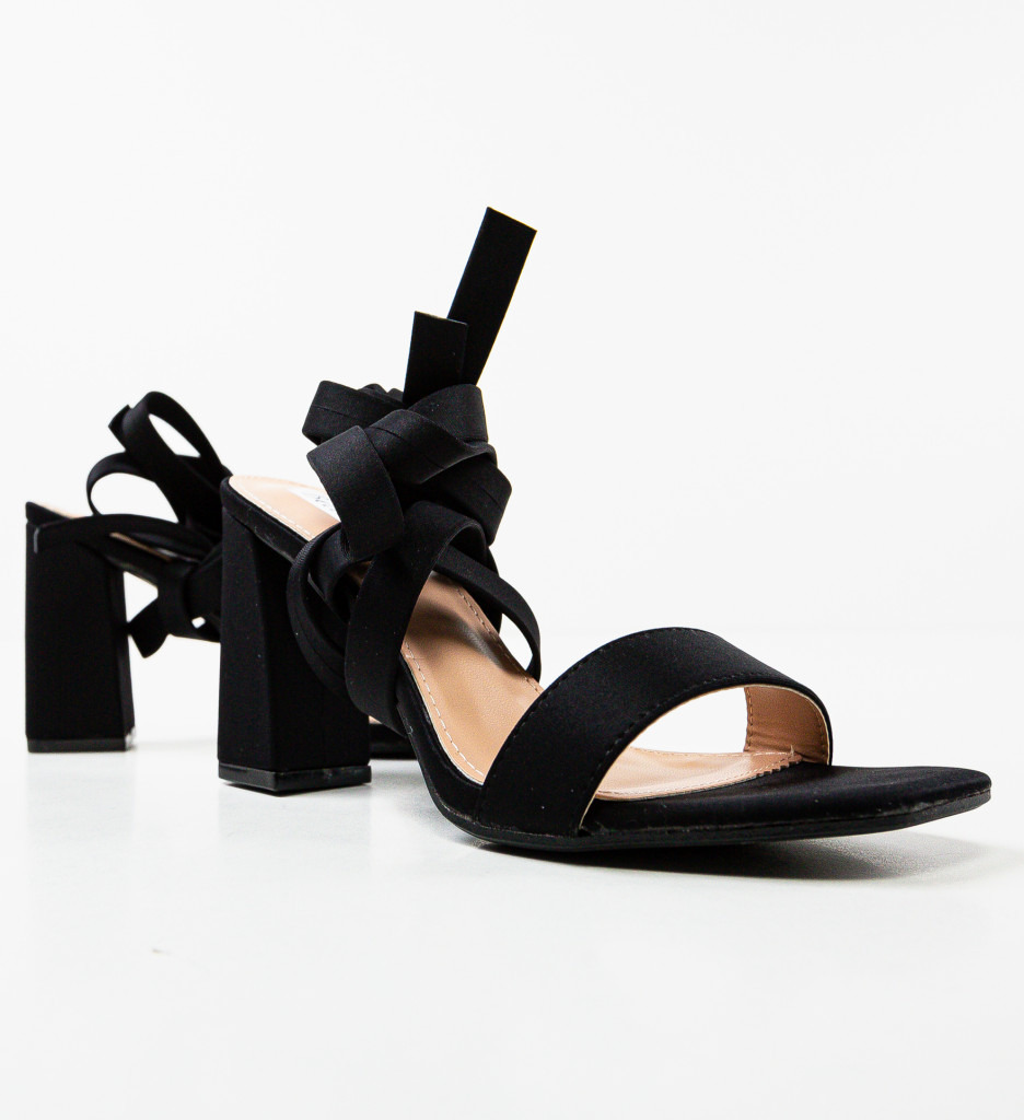 Sandale cu toc Photine Negre | Eleganță și Stil - imagine 6