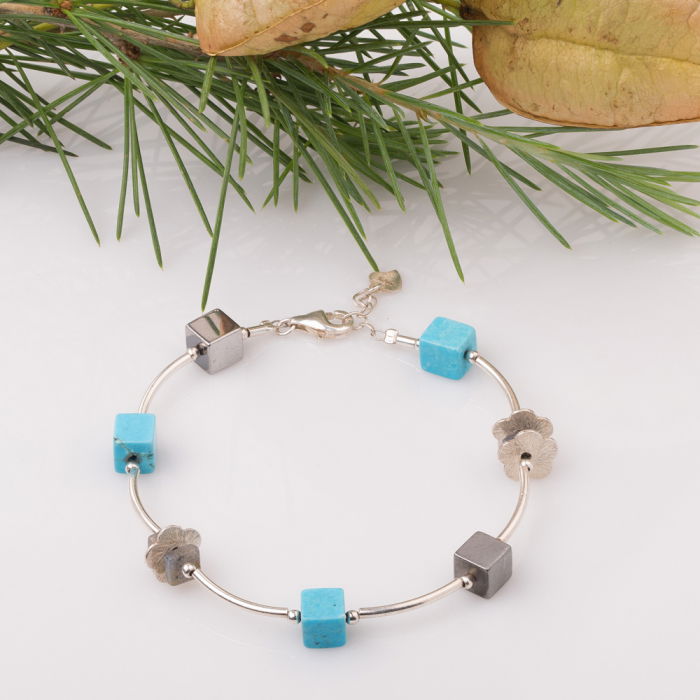 Bratara Argint Turcoaz Maia Colt | Eleganță