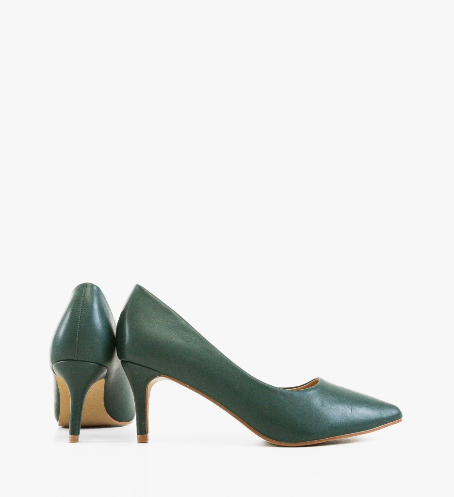Pantofi Cheloo Verzi Eleganți cu Toc - imagine 4