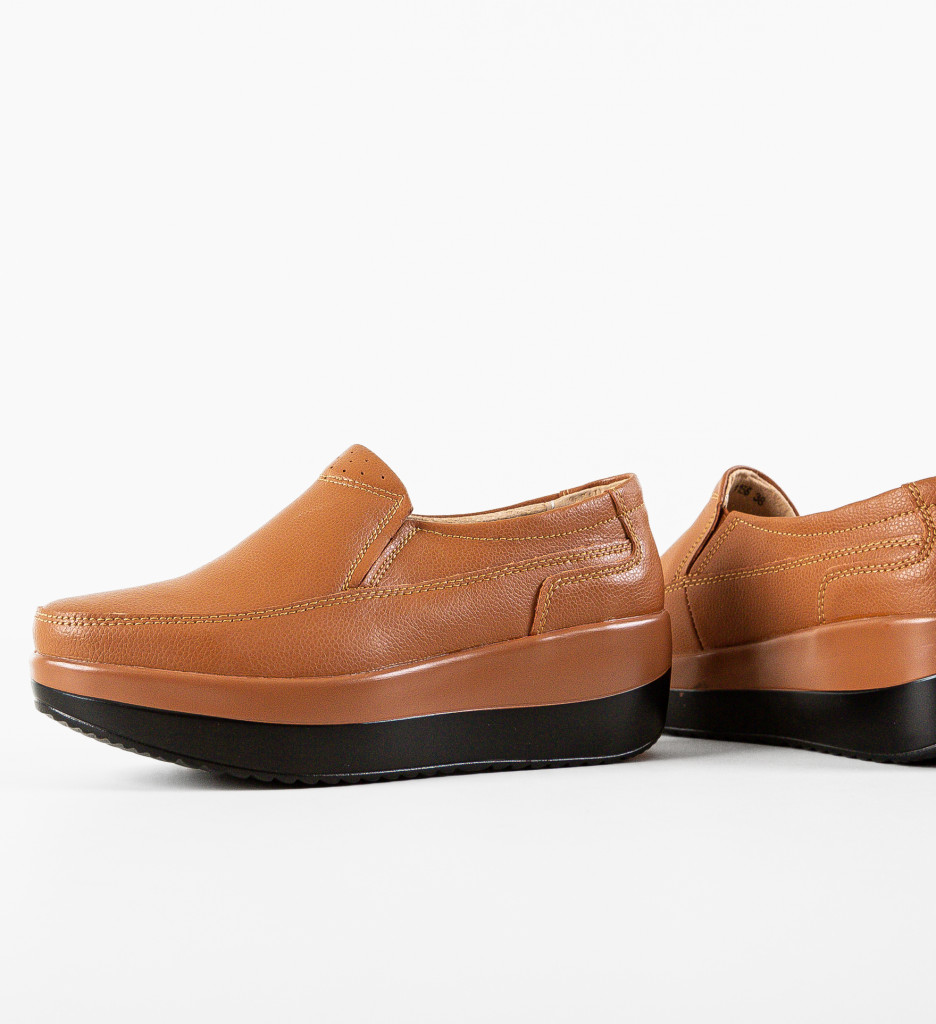 Pantofi Casul Freeman Camel - Eleganță Casual - imagine 5