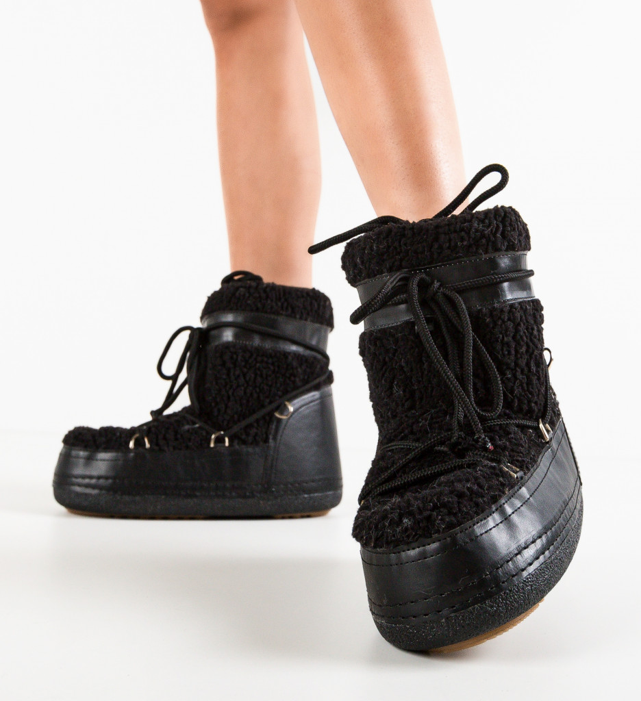 Cizme Dama Negre Mboots - Eleganță și Confort - imagine 3