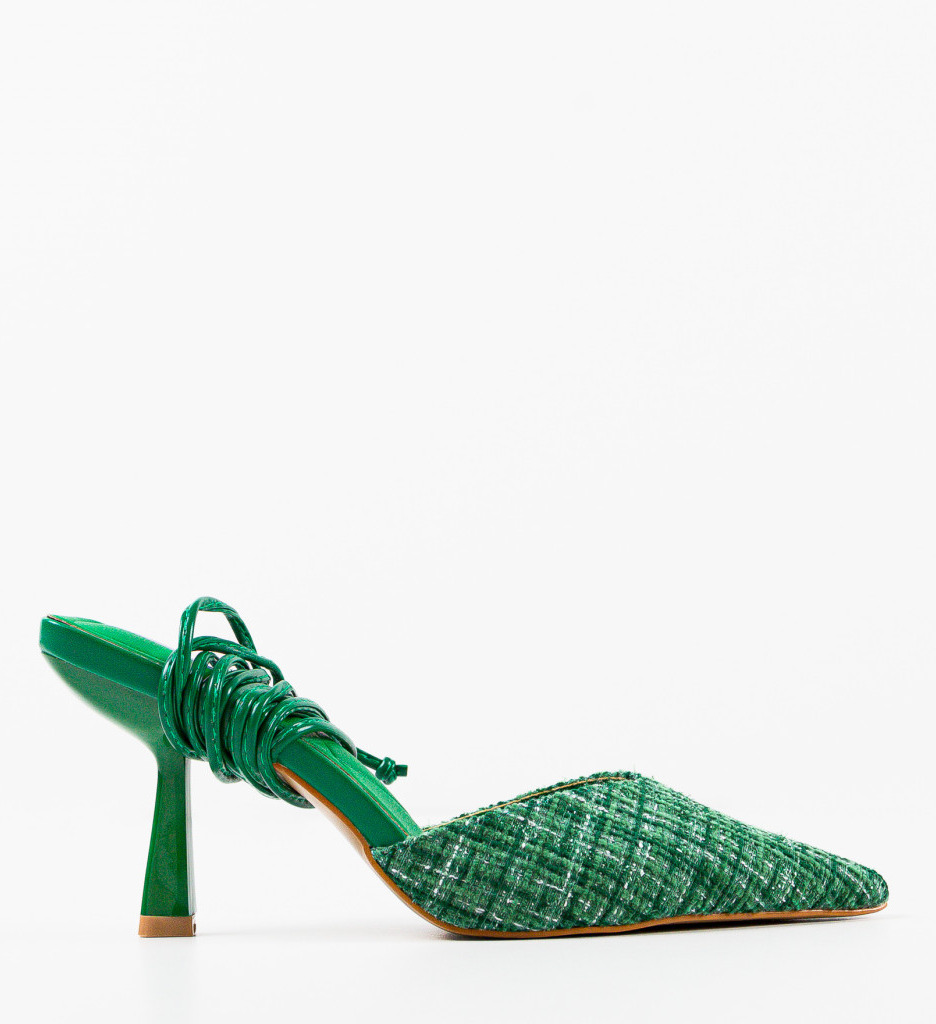Pantofi Steele Verzi cu Toc Eleganți - imagine 4