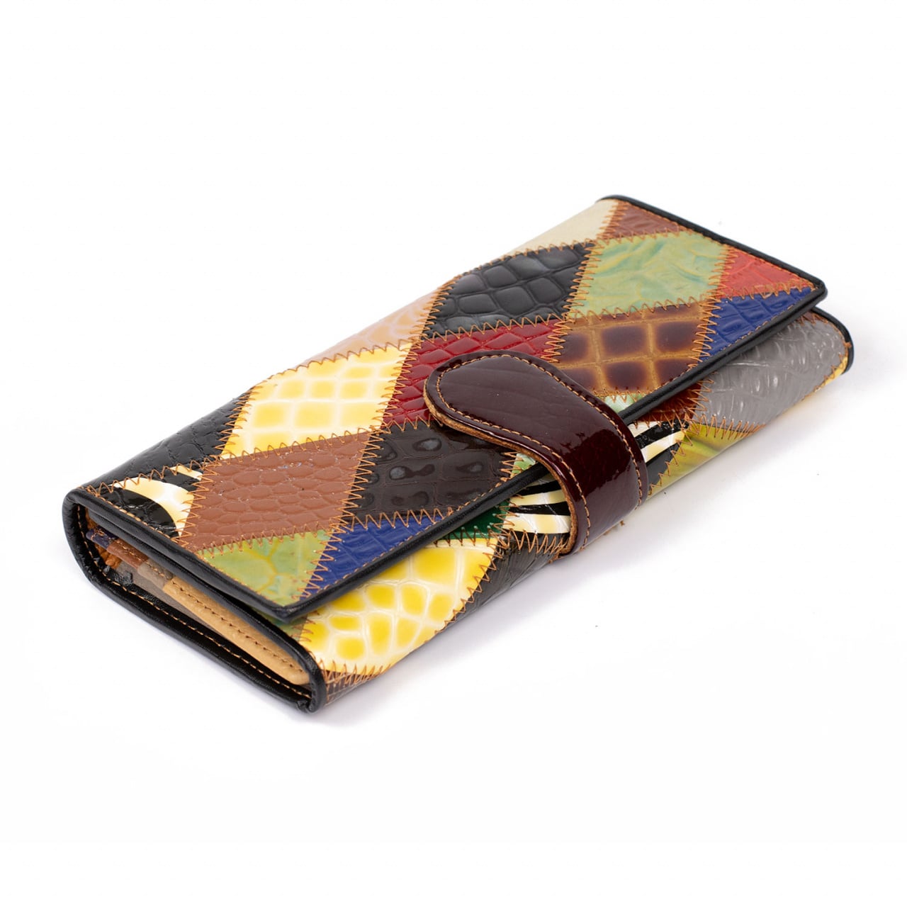 Portofel Delis Casilda PT1155 - Piele Naturală Multicolor - imagine 2