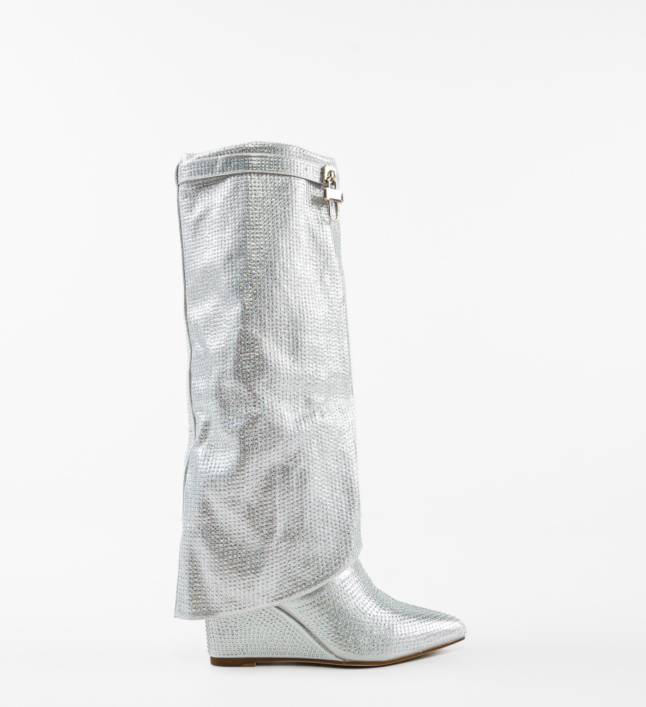 Cizme Dama Murcatto Argintii | Eleganță Remarcabilă - imagine 4