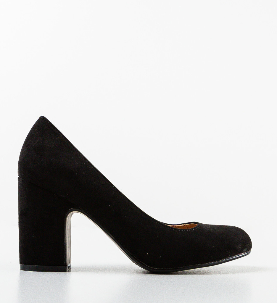 Pantofi Lenno Negri cu Toc Elegant - imagine 6