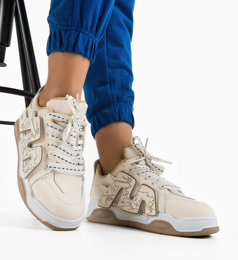 Sneakers Kamal Bej - Confort și Stil Sport - imagine 2
