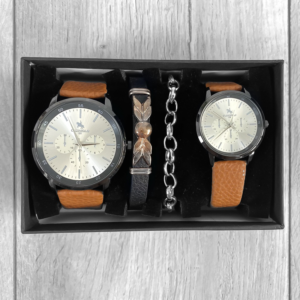 Set Ceasuri Cuplu + Brățară | Cadou Perfect