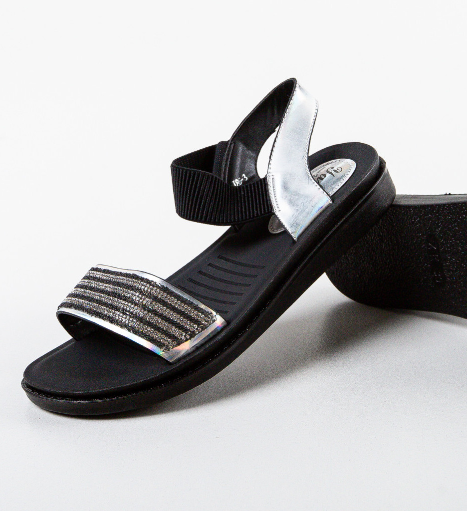 Sandale Dama Argintii Elegante - Stil Noche - imagine 6