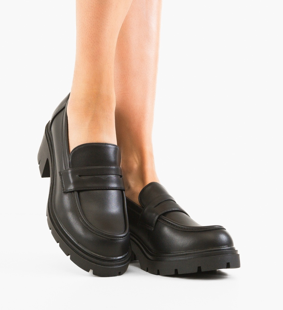 Pantofi Dama Russe Negri cu Toc Eleganți
