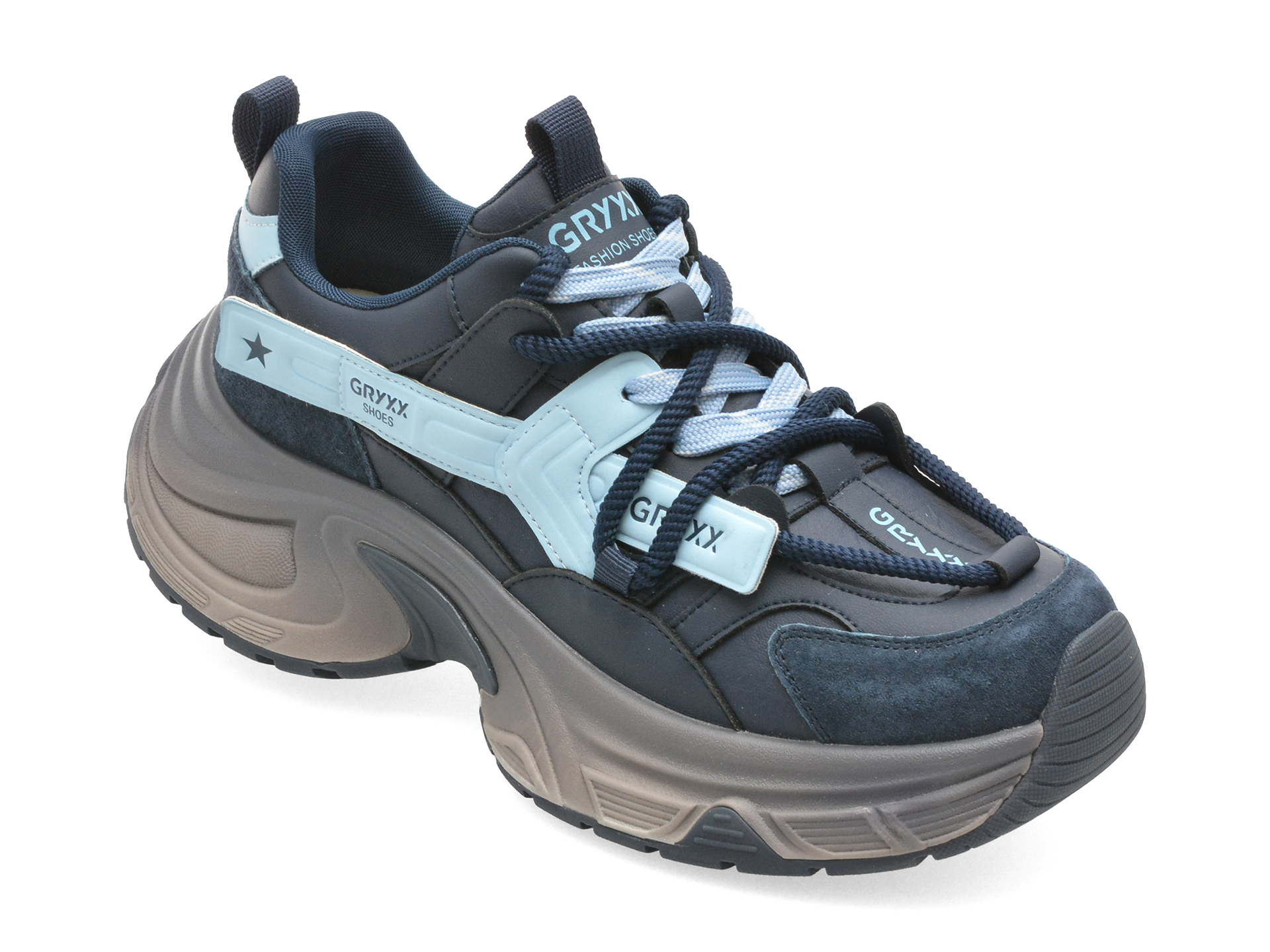 Pantofi sport GRYXX negri din piele naturala
