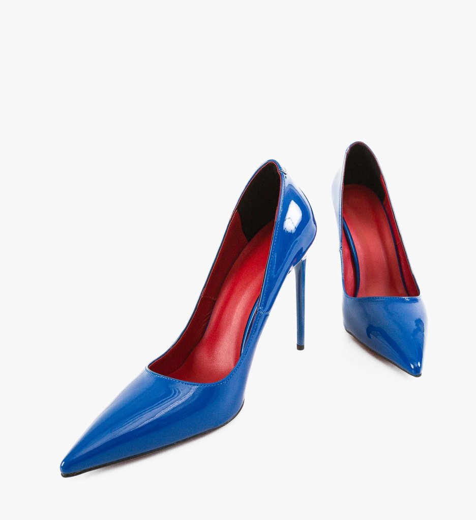 Pantofi Butyn Albastri cu Toc Eleganți - imagine 7