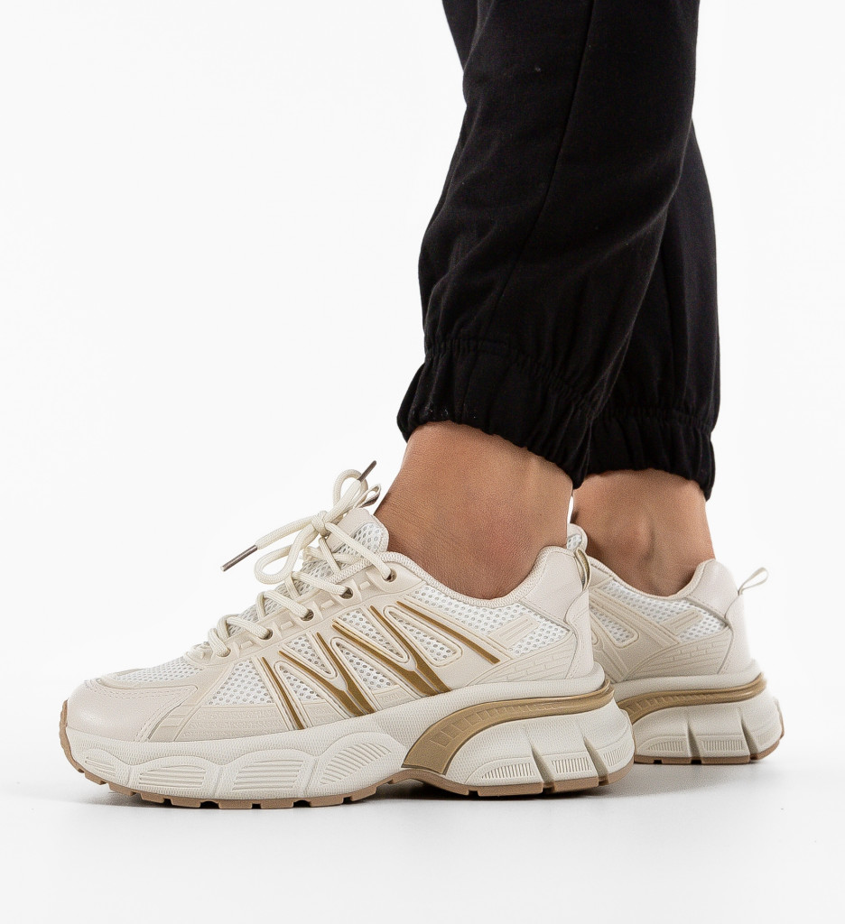 Sneakers Dama Vyvozkam Bej | Confort & Stil - imagine 3