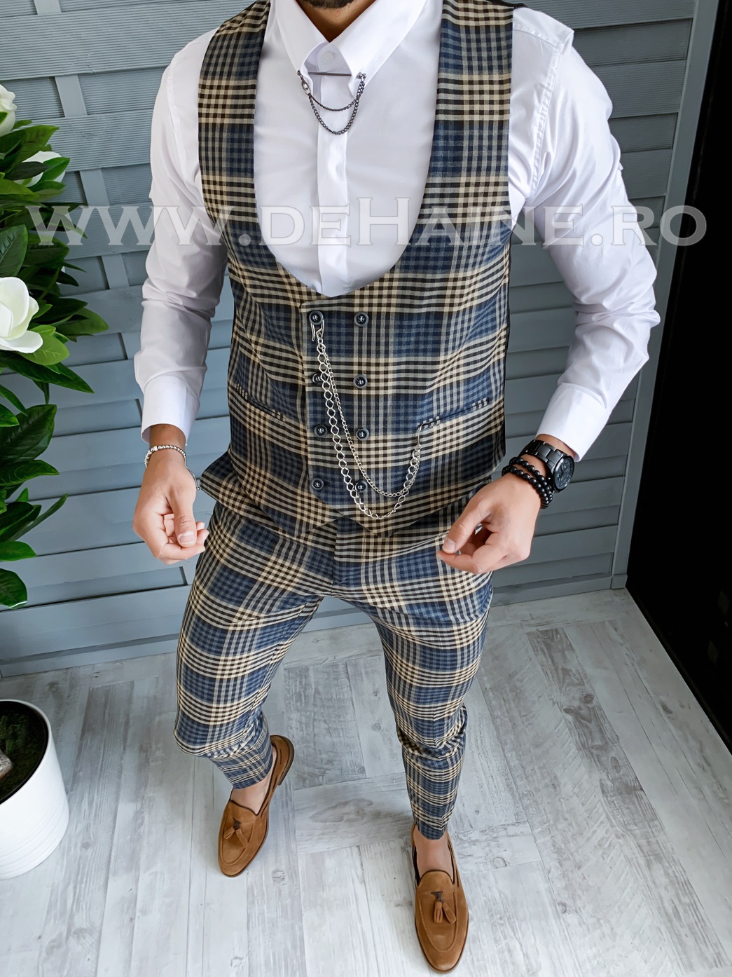 Pantaloni Barbati Carouri Eleganti B1456