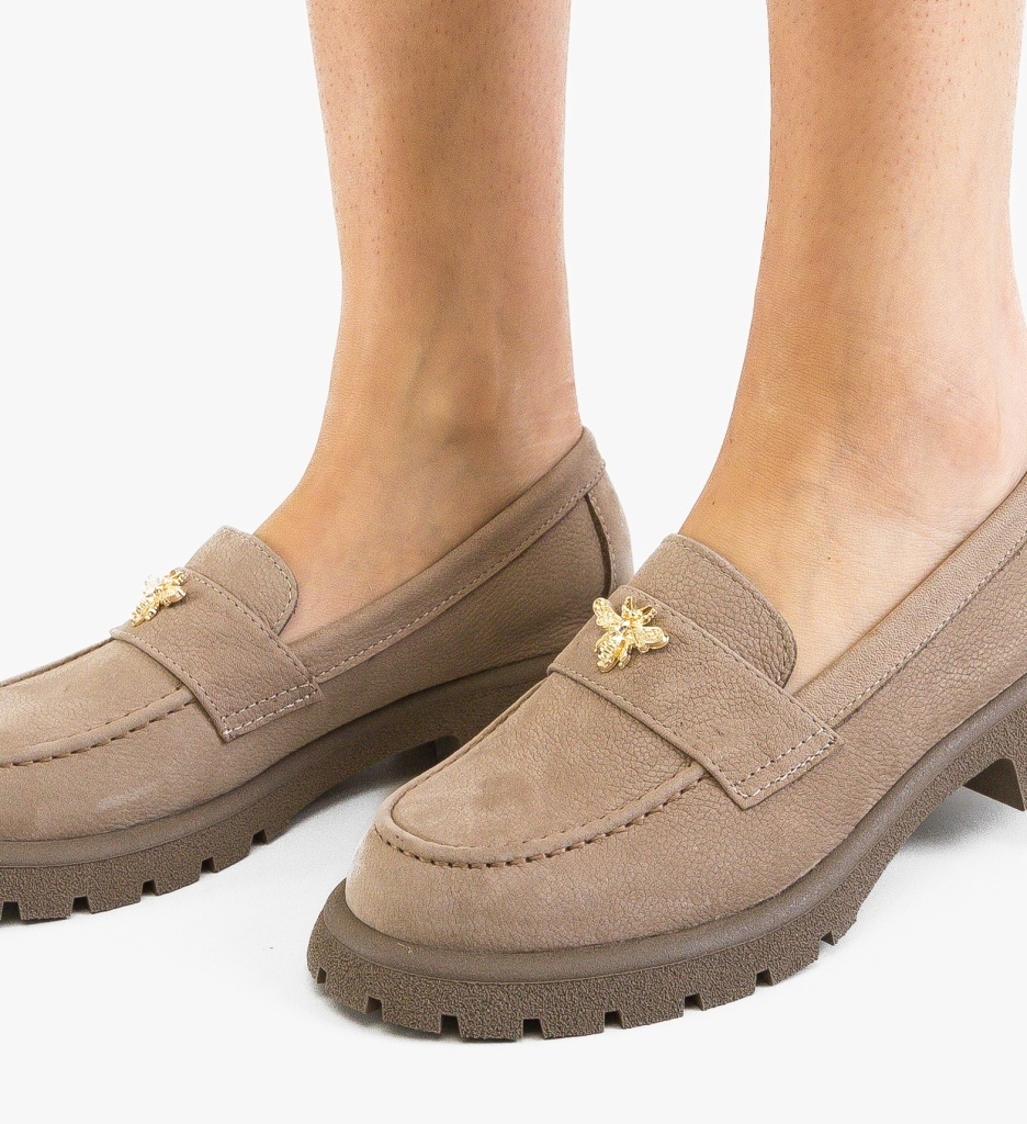 Pantofi Casual Dama Fosere Khaki - imagine 5