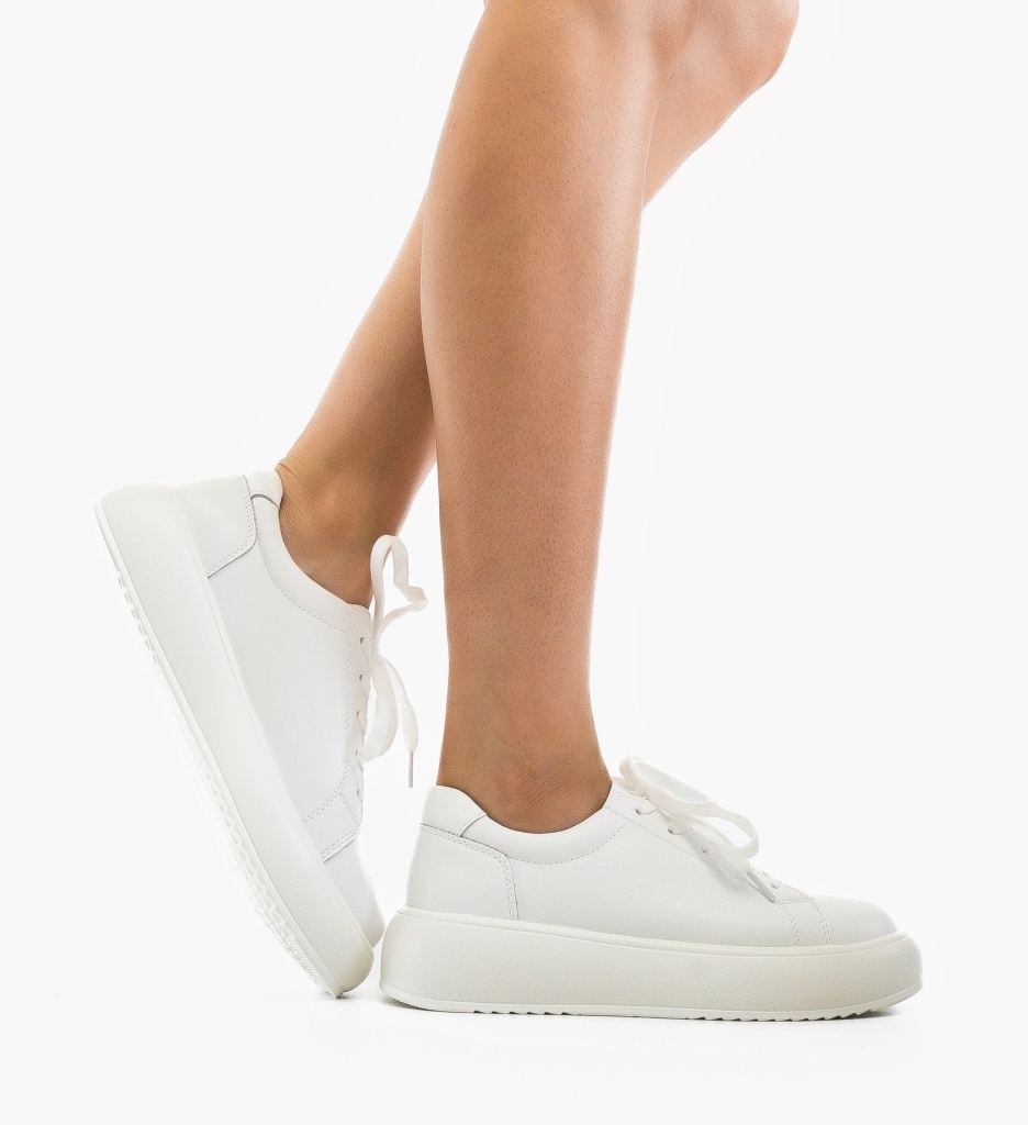 Pantofi Casual Floray Albi - Confort și Stil - imagine 4