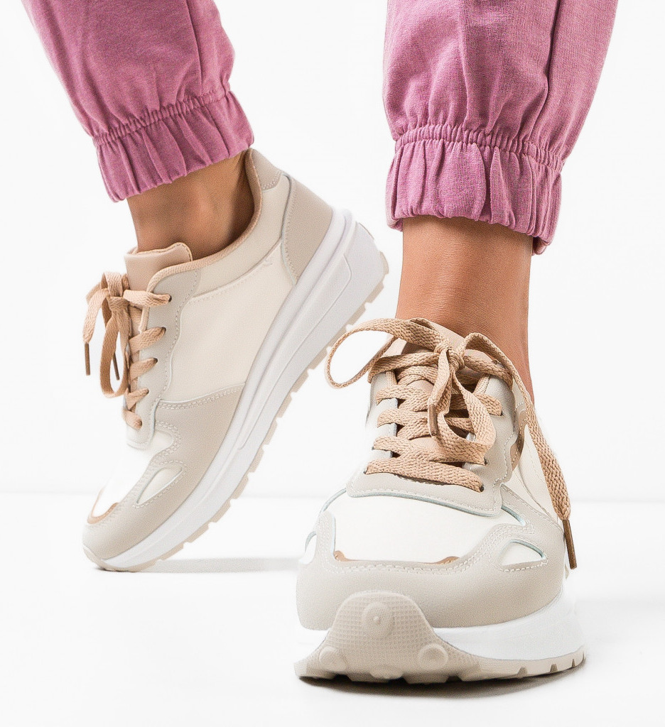 Sneakers dama Martin Bej - Confort și Stil - imagine 3